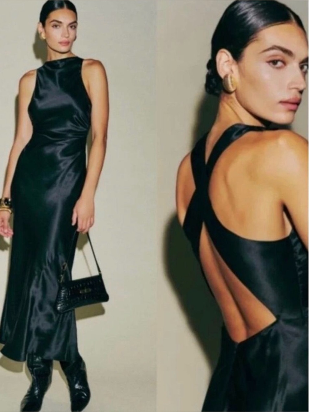 - Reformation Black Casette Dress- -bra included- NWT size 8